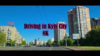 Driving in Kyiv Kiev beautiful capital city of Ukraine please watch in 4k quality