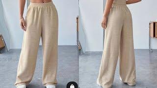 Elastic waistband palazzo pants Sewing diy