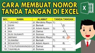 Cara Membuat Nomor Tanda Tangan Zig Zag Otomatis di Excel