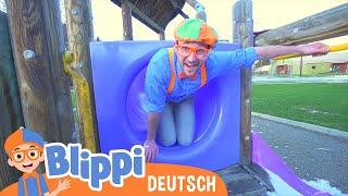 Blippi besucht einen Spielplatz  Blippi Deutsch  Abenteuer und Videos für Kinder