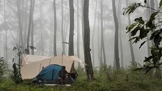 DI TERJANG BADAI SAAT BERKEMAH DI TENGAH HUJAN LEBAT ️ SOLO CAMPING HUJAN DERAS