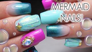 Mermaid Nails Watch Me Work  Nail Art Tutorial 2020  Hard Gel Nails