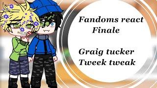 Fandoms react to eachother part 3  finale  Craig tucker and tweek tweak South Park