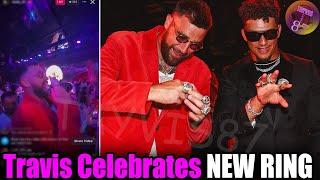 Travis Kelce joyfully celebrate at chiefs party after receiving new SB ring