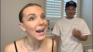 Boyfriend Does my Makeup Challenge gone wrong  Millie Bobby Brown