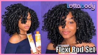 Flexi Rod Set On Natural Hair Detailed 2 Products Lottabody Milk & Honey Line