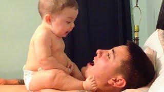 Funniest Moments of Baby And Daddy  Cute Baby Videos