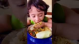 First time eating with handsDesi style #shorts #youtubeshorts