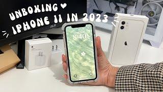 iPhone 11 unboxing in 2024  Camera test  Accessories  Aesthetic iphone 11 unboxing​⁠@jamslvdr