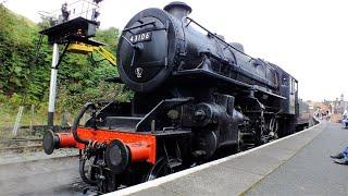 Ivatt Mogul  43106  the flying pig  at the Severn Valley Railway .