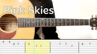 Zach Bryan - Pink Skies Easy Guitar Tutorial Tabs