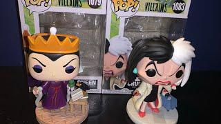 Disney Villains 2022 Evil Queen and Cruella De Vil Funko POP reviews #1079 #1083