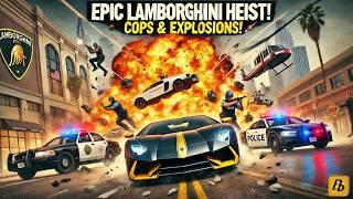 Epic GTA 5 Heist Stealing a Rare Lamborghini and Escaping 5-Star Police Pursuit