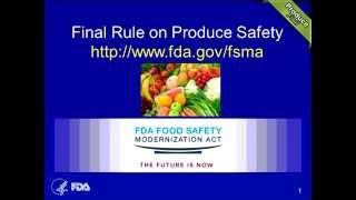 FSMA Webinar Final Rule for Produce Safety