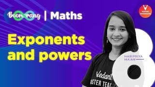 Exponents and Powers Class 8 Maths Revision Boomerang Revision - Haripriya Maam  Young Wonders