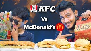 KFC VS McDonalds  FOOD REVIEW  BURGER  SUBMARINE  SRI LANKAN FOOD  Magu ASMR