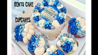 fathers day cake and cupcakes  Bento cake  2023 cake trend