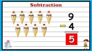 Basic Subtraction Subtraction For Kids Learn To Subtract Subtract Premath Concept Subtraction