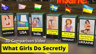 What Girls Do Secretly From Different Countries  Insane data