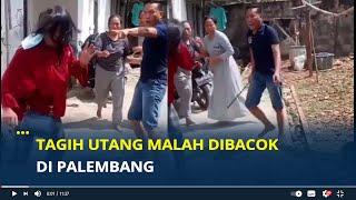 Viral Tagih Utang Malah Dibacok IRT di Palembang Luka di Belakang Telinga