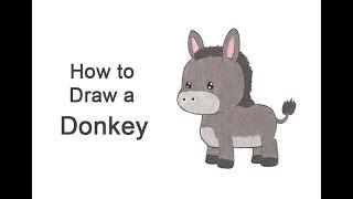 How to Draw a Donkey Cartoon