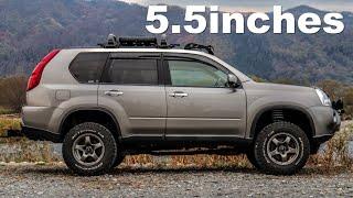 X-TRAIL T31 Lift total 5.5 inches. （Tire outer diameter error included.）