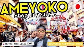 EXPLORING Uenos Ameyoko shopping MARKET street Tokyo Japan  Virtual Tour of Cheap Souvenirs