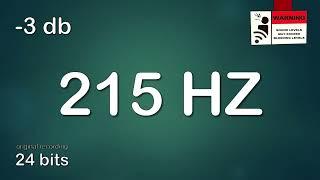 215 Hz prueba de sonido 215 Hz- prueba de audio 215 Hz- 215 Hz Test Tone Sine Wave