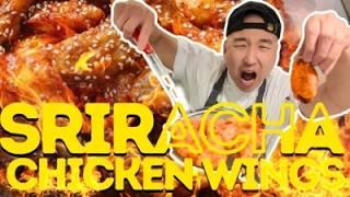 Addictive Sriracha Chicken Wings - Quick & Easy Recipe 