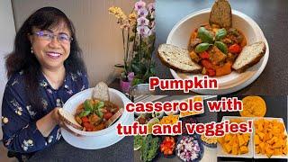 How to make my own version of pumpkin casserole with tufu and veggies?