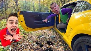 Mr. Joe Twin Stole Car Keys & Wheelbarrow VS Mr. Joe on Camaro Kids Video