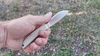 FOX Knives Livri Slipjoint Folding Knife M390 Blade Micarta Handles Leather Pouch FX-273 MI