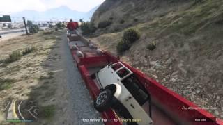 GTA5  Jeep Jump Into Train