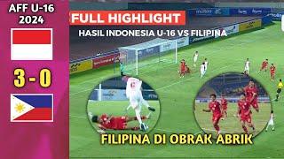 INDONESIA U-16 JUARA GRUP  Hasil Pertandingan Indonesia u16 vs filipina Piala AFF U-16.