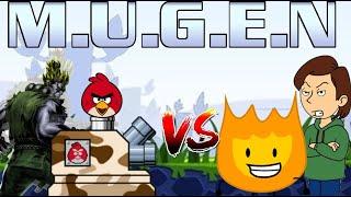 MUGEN Battle 266 Angry Birds Tank and Rare Akuma vs Firey and Boris Anderson