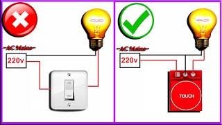 How To Make TTP223 Touch Switch Ac 220v  DIY Touch Switch Using TTP223  Electronic Touch Switch