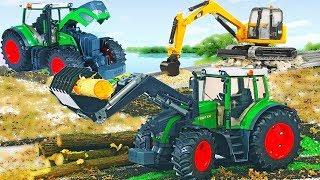 CAT Tractor-Excavator and Fendt Favorit Tractor
