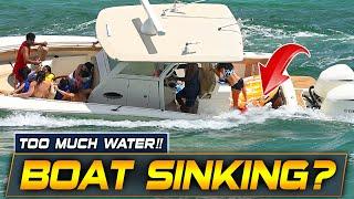 BOAT SINKING?? FAMILY IN PANIC MODE AT HAULOVER INLET  BOAT ZONE