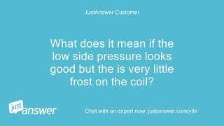 What should the low side pressure be on an LG fridge model