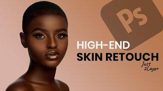 How To High-End Skin Retouching With Just 2 Layer in Photoshop