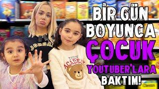 2 ÇOCUK YOUTUBERA BAKARAK BİR GÜN GEÇİRMEK ? Delirdim @OykuKarta @elifsinemtv