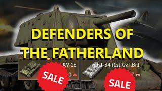 Defender of the Fatherland Sale T-34 and KV-1E footage and review - War Thunder