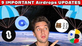 9 Important AIRDROPS Updates - DO THIS NOW