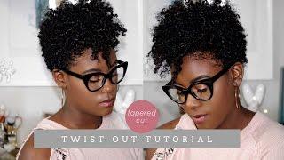 Natural Hair Tapered Cut Defined Twist Out Tutorial  iknowlee