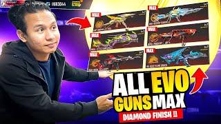 Upgrading All Evo Gun Skins Max with More Than 50000 Diamonds  New Diamond  King Tonde Gamer 