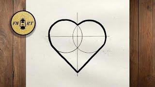 How to draw a perfect heart shape step by step