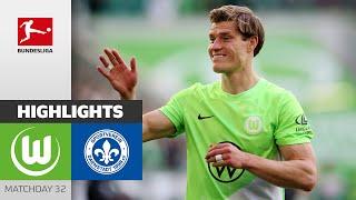 Wolfsburg Secures Third Win in a Row  Wolfsburg - Darmstadt 3-0  Highlights  Matchday 32 – BULI