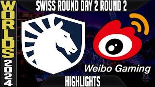 TL vs WBG Highlights  LoL Worlds 2024 Swiss Stage Day 2 Round 2  Team Liquid vs Weibo Gaming