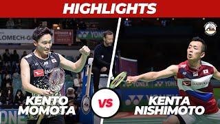 Courtside View Kento Momota vs Kenta Nishimoto  MS Quarterfinal German Open 2023