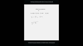 Write Fractions as  Decimals using Long Division or A Calculator Hesi  Kaplan Teas